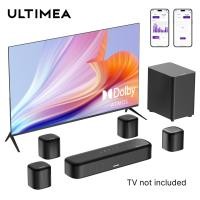 ราคา ULTIMEA ลำโพง 7 1ch ซาวด์บาร์ Dolby Atmos ซับวูฟเฟอร์ ลำโพงทีวี 4 ลำโพง เสียงรอบทิศทาง ควบคุมด้วยแอพ Aura A60 (24757481493)