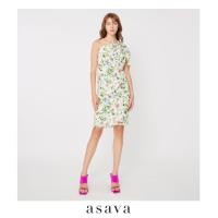 ราคา asava ss23 Blushing Bloom Ruched Dress เดรส ไหล่เดียว แขนเคปแต่งรูด ผ้าลายบลัชชิ่งบลูม (17958689289)