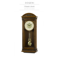 ราคา DOGENI นาฬิกาแขวนตู้ไม้ WCW006DB นาฬิกาแขวนไม้ ดีไซน์เรียบหรู มีลูกตุ้ม (1082178841)