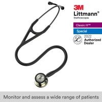 ราคา 3M Littmann Cardiology IV Stethoscope 27 inch 6179 Black Tube Champagne Finish Chestpiece Stainless Stem and Eartubes (415546769)