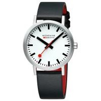 ราคา Mondaine CLASSIC 40mm stainless steel brushed case and black vegan grape leather strap A660 30360 16SBBV นาฬิกาข้อมือ (18895066081)