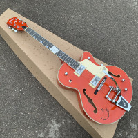 ราคา Gretsch 6120สีแดงบอดี้กึ่งกลวงแจ๊สกีต้าร์ไฟฟ้ากีตาร์มืออาชีพ (24845818921)