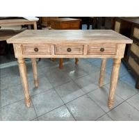 ราคา โต๊ะไม้สัก โต๊ะวินเทจ โต๊ะทำงานไม้สัก กว้าง 100 x สูง 75 x ลึก 45 cm ประกอบแล้ว สีเสี้ยนขาว ขากลึง 3 ลิ้นชัก มีประกันสินค้า ทางร้านจัดส่งเอง ปลอดภัย (23247014159)