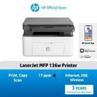 ราคา HP เครื่องพิมพ์ เลเซอร์ LaserJet MFP 136w 136a Printer (23604512536)