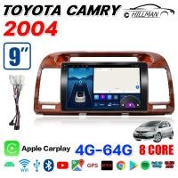 ราคา HO จอ android ติดรถยนต์ 9 นิ้ว TOYOTA CAMRY 2004ลายไม้ Apple Carplay WIFI GPS SIM 360 YouTube Netflix เครื่องเสียงรถยนต์ จอติดรถยน 2k HD (24361203246)