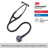 ราคา 3M Littmann Cardiology IV Stethoscope 27 inch 6165 Black Tube Rainbow Finish Chestpiece Stainless Stem and Eartubes (404640938)