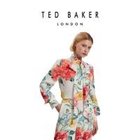 ราคา Ted Baker Womens Luusile Scarf Detail Printed Long Sleeve Blouse WHITE (24444360084)