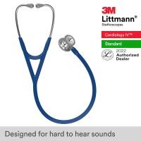 ราคา 3M Littmann Cardiology IV Stethoscope 27 inch 6154 Navy Blue Tube Standard Finish Chestpiece Stainless Stem and Eartubes (404501801)