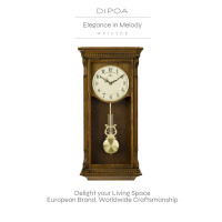 ราคา DIPOA Elegance in Melody WP105DB นาฬิกาแขวนตู้ไม้ พร้อมเสียงดนตรี ดีไซน์วินเทจ (825630162)