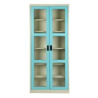 ราคา HomePro ตู้เหล็กสูงบานเปิดกระจก MAX 052 DG BO สีฟ้า แบรนด์ KIOSK (22952076167)
