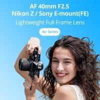 ราคา VILTROX 40มม F2 5้ำหนักเบาเต็มเฟรมเลนส์สำหรับ Sony E Nikon Z เลนส์กล้องติดตั้งฟูลเฟรมเต็มเลนส์ Vlog โฟกัสอัตโนมัติ (22606548377)