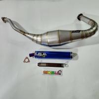 ราคา SJR ท่อสูตร ท่อลอด ท่อลอดท้อง ลอดท้อง ทรงกระดก KR KR150cc VICTOR สแตนเลส งานCNC ปลายน้ำเงินไทเท ปะเก็นปลายท่อ สายรัดท่อ ลูก59 69 ไม่ต้องรอรอบ (14350140477)