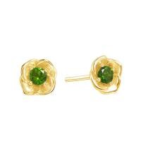 ราคา PRIMA ต่างหูประดับอัญมณี Chrome Diopside ตัวเรือน 9K สี Yellow Gold Flora Collection 993E0022 01 (24465352792)