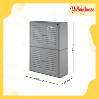 ราคา YellowHouse ตู้รองเท้า นอกบ้าน ตู้สำหรับจัดเก็บรองเท้า ตู้ PVC ชั้นวางรองเท้า มี2สี รุ่น D1 (16027488894)