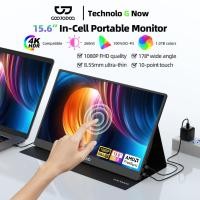 ราคา GOOJODOQ Portable Monitor Touch Screen 15 6 1920 1080P 4K with IPS Full HD Display Dual Stereo Speakers Wide Viewing Angle (24924717525)