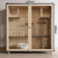 ราคา ตู้แมว Pet Cage วิลล่าแมวไม้ กรงเเมวอพาร์ทเมนต์แมวไม้เนื้อแข็ง บ้านแมวขนาดใหญ่ ตู้โชว์ไม้เนื้อแข็ง วิลล่าแมวขนาดใหญ กรงแมววิลล่ (24668173029)
