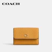 ราคา COACH กระเป๋าสตางค์ผู้หญิงรุ่น Mini Trifold Wallet CM437 B4P01 สีเหลือง (24486800959)