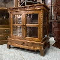 ราคา รวมค่าส่ง ตู้ไม้สัก ตู้วางทีวี ตู้โชว์สินค้า กว้าง 75 x สูง 80 x ลึก 45 cm ประกอบแล้ว สีเสี้ยนดำน้ำตาล มีประกันการจัดส่ง ไม้สักแท้ทุกชิ้นส่วน (24710756893)