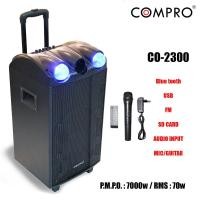 ราคา ลำโพงcompro CO 2300 ลำโพงล้อลาก ขนาด 12 นิ้ว 7000 W (2047762748)