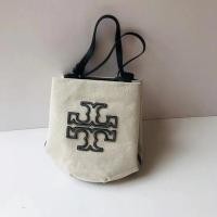 ราคา Tory Burch กระเป๋าโท้ท ผ้าแคนวาส ผ้าลินิน ขนาดใหญ่ ลายโลโก้ T สองสี (20396619459)