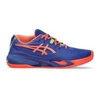 ราคา Asics รองเท้าเทนนิสผู้ชาย Gel Resolution X Padel Dark Cobalt Vivid Coral 1041A492 402 (24495722869)