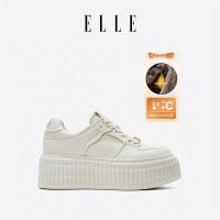 ราคา รองเท้าผ้าใบสีขาว ELLE ทรงหนา ส้นสูง หนังแท้ สำหรับผู้หญิง ฤดูร้อน 2025 รองเท้าแฟชั่นใหม่ สำหรับใส่ไปงานปาร์ตี้ (23355786380)
