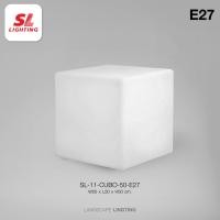 ราคา SL LIGHTING CUBO โคมไฟสนาม โคมไฟตั้งพื้น วัสดุ Polyethylene สีขาว ทรงสี่เหลี่ยม IP65 รุ่น CUBO E27 ขนาด 40 cm และ 50 cm (22855686342)