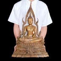 ราคา LK O5พระพุทธชินราช เนื้อทองเหลืองผิวมันปู ปี2500 หน้าตัก9นิ้ว พุทธาภิเษก วัดพระศรีรัตนมหาธาตุ พิษณุโลก พระคู่บ้านคู่เมืองมาแต่โบราณ B (19079475857)