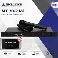 ราคา ใช้โค้ดลดอีก10 MICROTECH MT 111D V3 DIGITAL WIRELESS ไมโครโฟนไร้สาย คลื่น UHF ไมค์ไร้สาย ไมค์ลอย ไมค์ลอยมือถือคู่ MICRO TECH MT111D (22780973378)