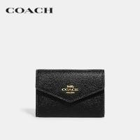 ราคา COACH กระเป๋าใส่บัตรผู้หญิงรุ่น Flap Card Case CH487 IMBLK สีดำ (24117419873)
