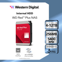 ราคา Western Digital 4 12TB RED PLUS Internal Hard Drive NAS ฮาร์ดดิสก์ NAS HDD 3 5 ฮาร์ดดิสก์PC NAS WD REDPluS 5400 7200 RPM (23532272061)