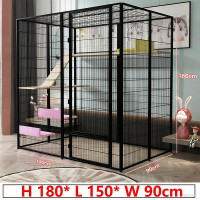 ราคา กรงแมว กรงแมวแบบใหญ่ๆ บ้านแมวแบบใหญ่ พื้นที่ว่างขนาดใหญ่ ป้องกันไม่ให้สัตว์เลี้ยงหลบหนี กรงแมว คอกกั้นสัตว์เลี้ยง กรงแมวขนาดใหญ่ กรงแมวแ (24841128710)