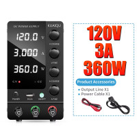 ราคา KUAIQU power supply ซ่อมมือถือ dc power supply เครื่องควบคุมแรงดันไฟฟ้าจอแสดงผลตัวเลขอุปกรณ์สำรองพลังงานแบบปรับได้ DC 30V 10A อุปกรณ์จ่ายไฟดิจิตอลเครื่องควบคุมแรงดันไฟฟ้า60V 5A 120V 3A 150W 300W 360W 