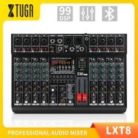 ราคา XTUGA ดีเจมิกเซอร์ LXT8เครื่องผสมเสียงระดับมืออาชีพอเนกประสงค์8ช่องรองรับบลูทูธ เล่น USB MP3เอฟเฟกต์ดิจิตอล99 DSP ในตัวพร้อมพลัง48V Phantom 7 สายคาดแบบทำให้เท่ากันรีเวิร์บเอฟเฟกต์มิกซ์คอนโซล (18658304