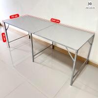ราคา โต๊ะพับสเเตนเลส ยาว 2 เมตร โต๊ะพับหน้าสเเตนเลส โต๊ะขายของ (21378965318)