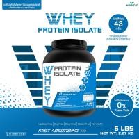 ราคา WHEY PROTEIN ISOLATE PURE เพียว เวย์โปรตีน ไอโซเลท 100 ขนาด 2 27 kg 5 ปอนด์ 5LBS เวย์โปรตีนชงดื่ม ปลอดกลูเตน ปลอด GMO จำนวน 1 กระปุก 2 27 kg ทานได้ 45 ครั้ง (16594379871)