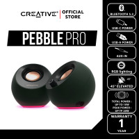 ราคา CREATIVE SPEAKER PEBBLE PRO ลำโพง 2 0 บูลทูธ 5 3 สีดำ เชื่อมต่อผ่าน USB C พร้อมไฟ RGB (24465725596)