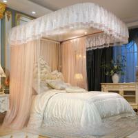 ราคา มุ้งกันยุงแบบติดพื้นสามประตูไม่จำเป็นต้องติดตั้งห้องนอนศิลปะเหล็กสากลสีอบผ้าม่านยืดได้ (19832686045)