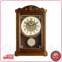 ราคา DOGENI นาฬิกาตั้งโต๊ะ รุ่น TCW003DB สีน้ำตาลเข้ม ขนาด กว้าง 21 6 x สูง 33 2 x หนา 11 0ซม นาฬิกาตั้งโต๊ะไม้ นาฬิกาโบราณ นาฬิกาลูกตุ้ม เสียงตี เสียงระฆัง หรือเสียงดนตรี ตุ้มแกว่ง ดีไซน์เรียบหรู ระบบ Qua