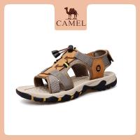 ราคา Camel รองเท้าแตะหนังสำหรับผู้ชายรองเท้าชายหาดสำหรับใส่กลางแจ้งรองเท้าแฟชั่นระบายอากาศได้ดี CAM110051323 (21830889820)