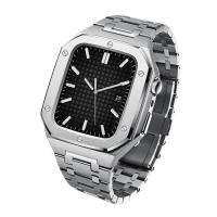 ราคา Metal Strap Case for เคส Apple Watch Series 11 10 46mm สายนาฬิกา Strap Stainless Steel Protective Case อุปกรณ์เสริมสายรัดข้อมือโลหะ with Metal Protective Bumper Cover (23868847983)