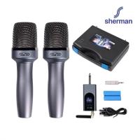 ราคา Sherman ชุดไมโครโฟนไร้สาย UHF รุ่น MIC 132 ไมค์ลอย ไมค์คาราโอเกะ karaoke (24553749802)