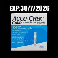ราคา ของแท้ exp 17 8 2026 Accu Chek Guide 50 100 ชิ้น Accu chek Guide ประกันของแท้ Accuchek guide (24502101221)