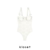 ราคา KLOSET Floral One Piece KK22 SW008 ชุดว่ายน้ำวันพีช (17396362856)