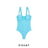 ราคา KLOSET Floral One Piece KK22 SW008 ชุดว่ายน้ำวันพีช (17396362855)