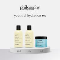 ราคา Exclusive Set Philosophy Youthful Hydration Set Purity Made Simple One Step Facial Cleanser 240ml x2 Hope in a Jar Hyaluronic Glow Moisturizer 60ml (19746256520)
