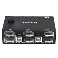 ราคา 8K Dual Monitor KVM SwitchDisplayport 1 4 KVM Switch 2 Monitors 2 Computers 8K 30Hz 4K 144Hz with 4 USB Ports (24652521310)