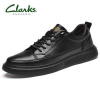 ราคา Clarks Men Leather รองเท้าผู้ชายรองเท้าหนังรองเท้าผ้าใบแบน สีดําสีขาว (21981927584)