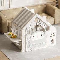 ราคา Beige เต็นท์เล่นของเด็ก Playroom ตัวต่อสร้างสรรค์ ชั้นเก็บของเล่น บ้านขนมปังพร้อมบล็อคตัวต่อ เหมาะสำหรับเด็ก 1 ขวบ 6 ขวบ ของขวัญเด็ก (24961759309)