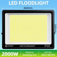 ราคา EEKOO ไฟสปอร์ตไลท์ led 220v IP68 100W 200W 500W 1000W 2000W โคมไฟสปอร์ตไลท์ spotlight ใช้ไฟบ้าน220V สปอตไลท์ไฟบ้าน (24612646001)